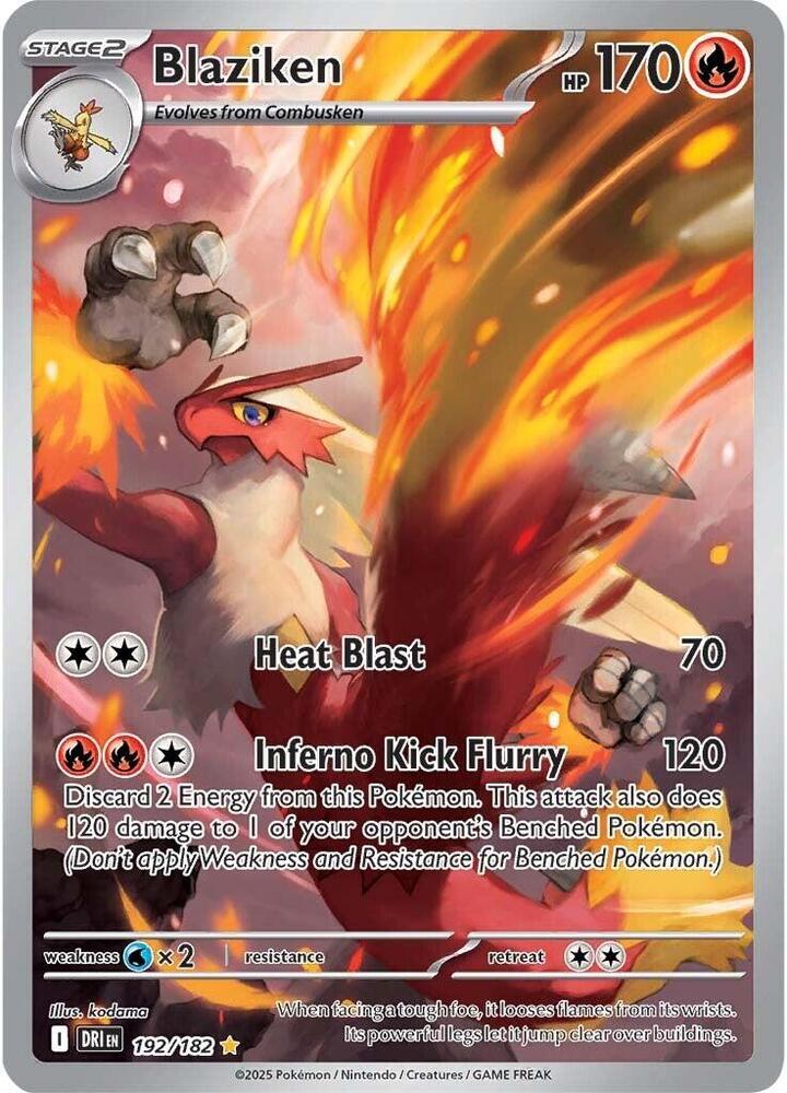 Blaziken - 192/182 Destined Rivals Illustration Rare