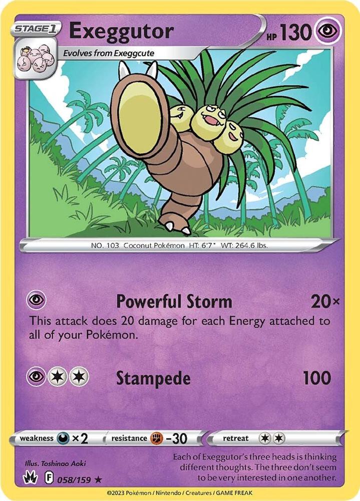 Exeggutor - Crown Zenith 058/159 Reverse Holo