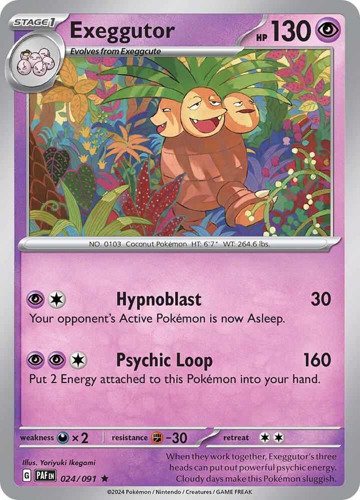 Exeggutor - Paldean Fates 024/091 Reverse Holo