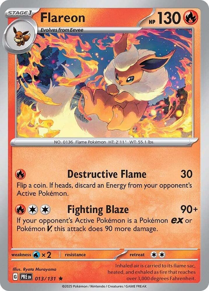 Flareon - Prismatic Evolutions 013/131 Holo Rare