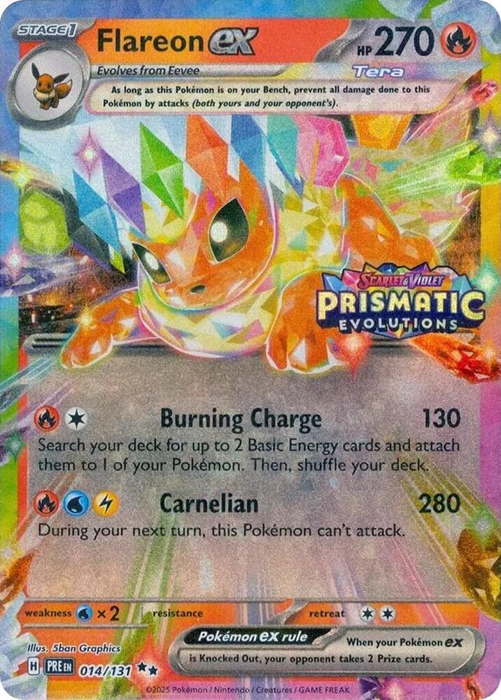 Flareon EX - 014/131 (Prismatic Evolutions Stamp) Sellado