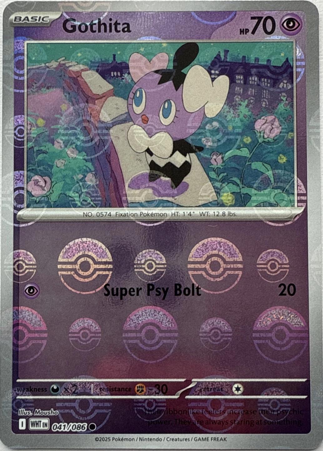 Gothita - 041/086 White Flare Poke Ball Pattern