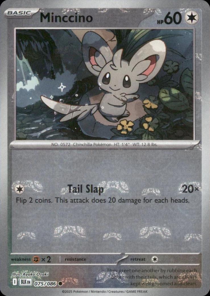 Minccino - 075/086 Black Bolt Master Ball Holo