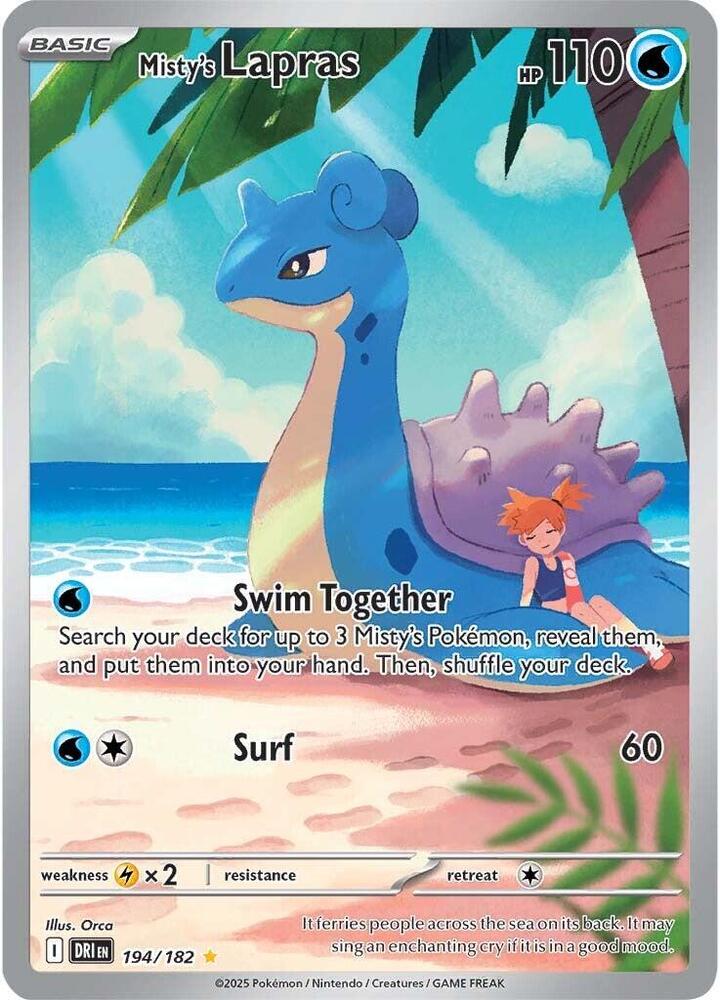 Misty's Lapras - 194/182 Destined Rivals Illustration Rare