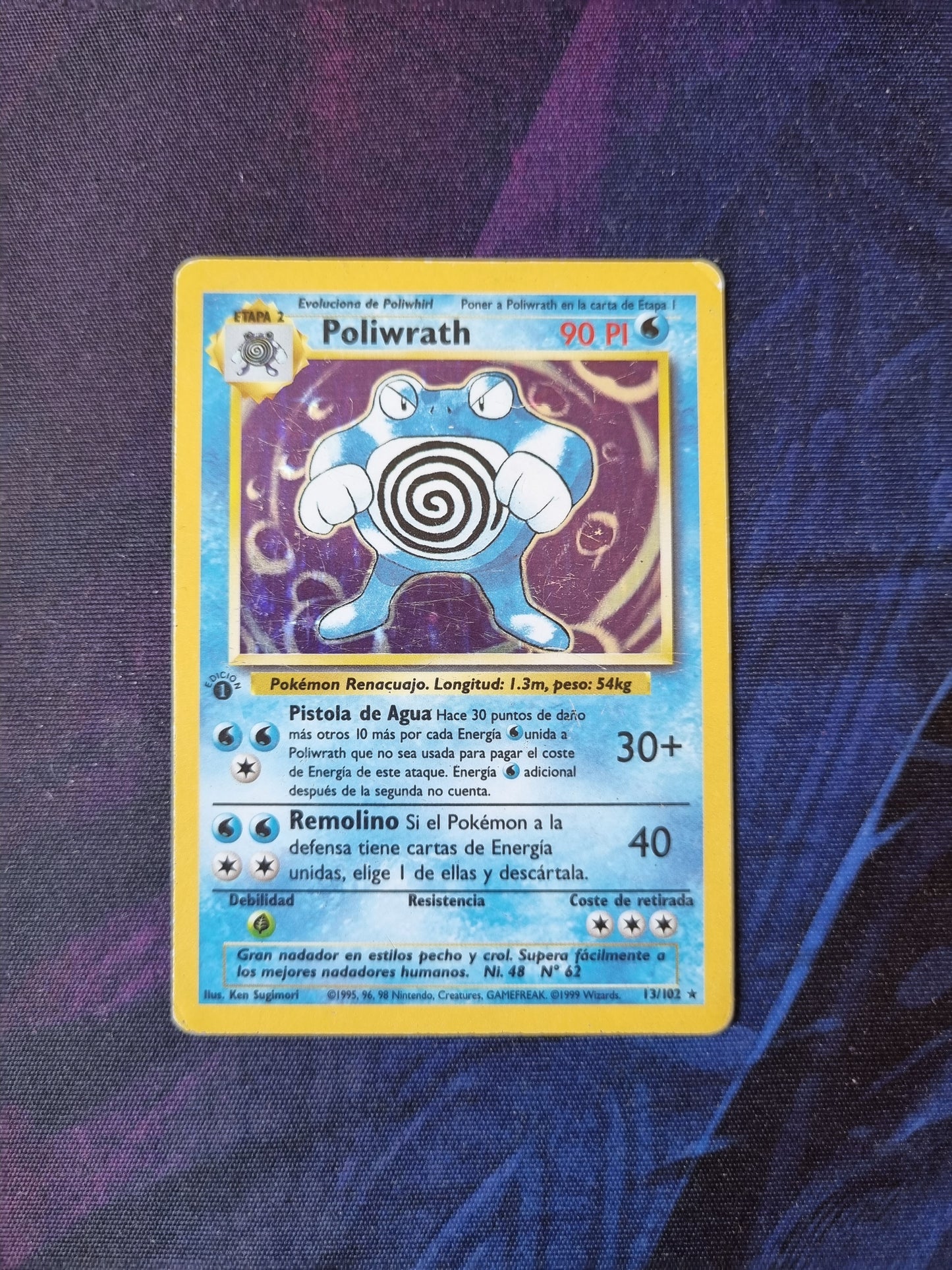 Poliwrath 1era Edición - 13/102 Base Set 1999 Holo Rare - Español