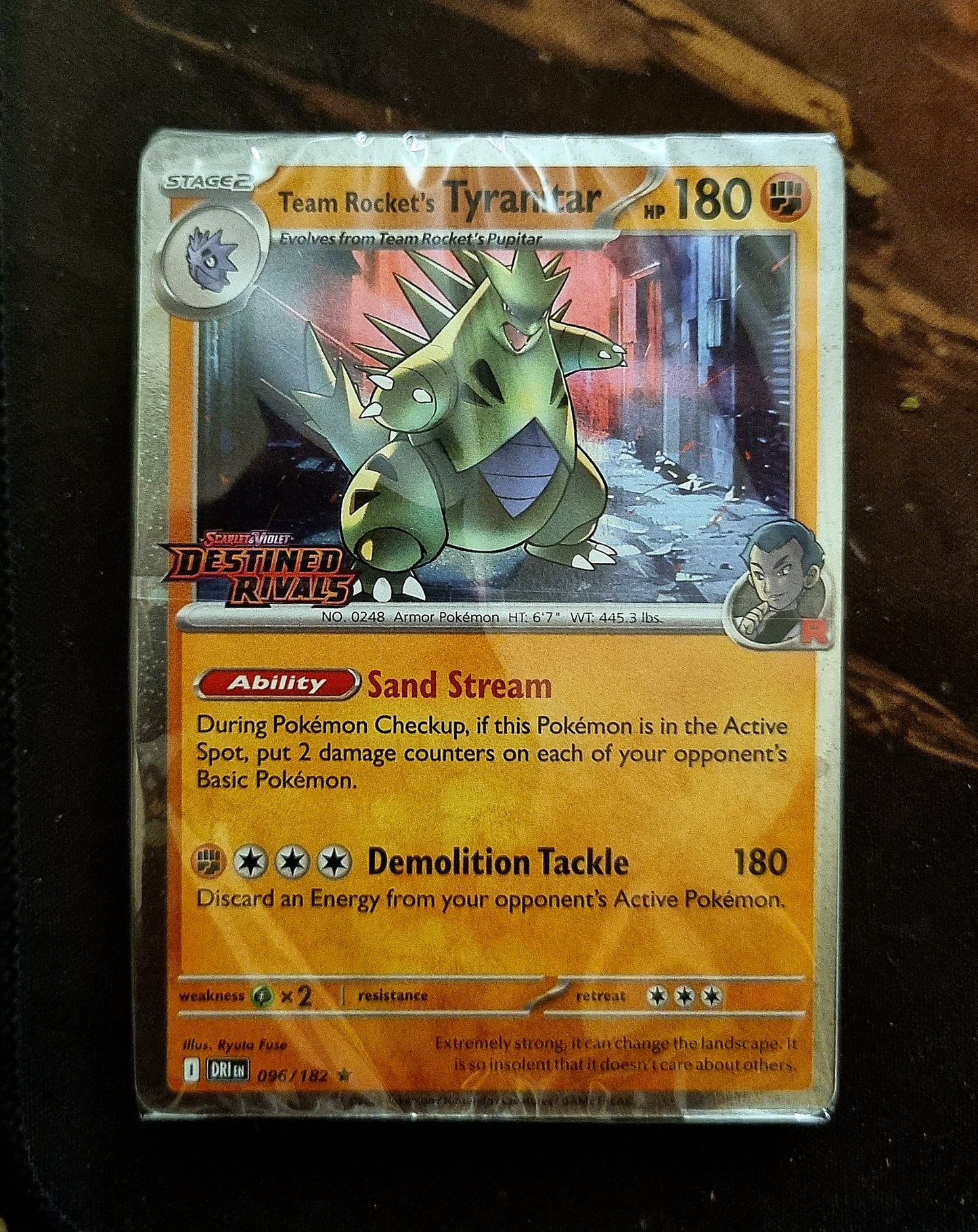 Team Rocket's Tyranitar - Destined Rivals Prerelease Deck Sellado