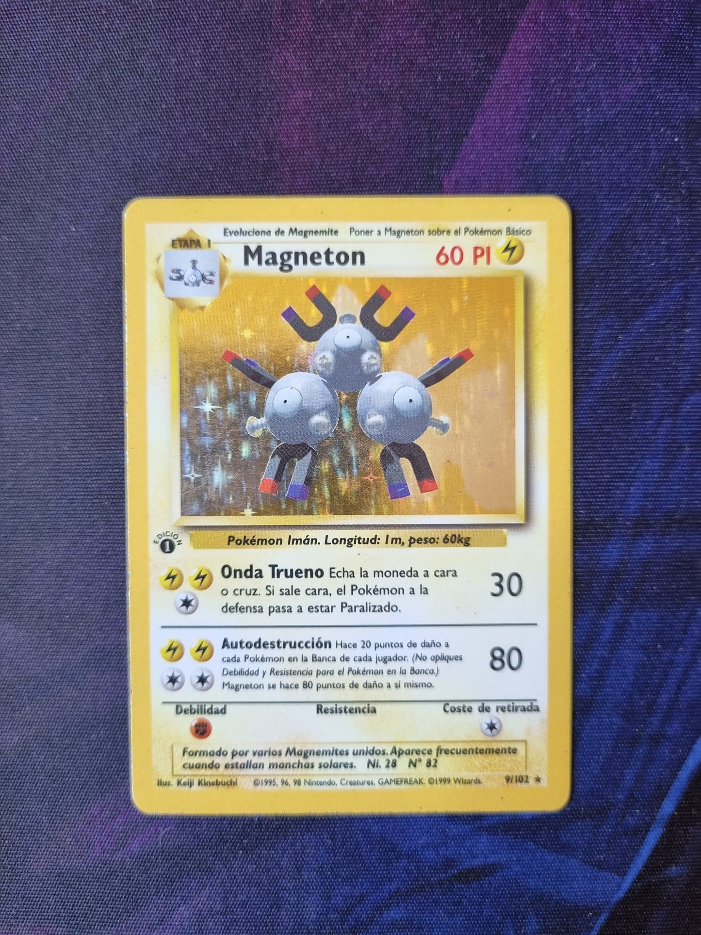 Magneton 1era Edición - 9/102 Base Set 1999 Holo Rare - Español
