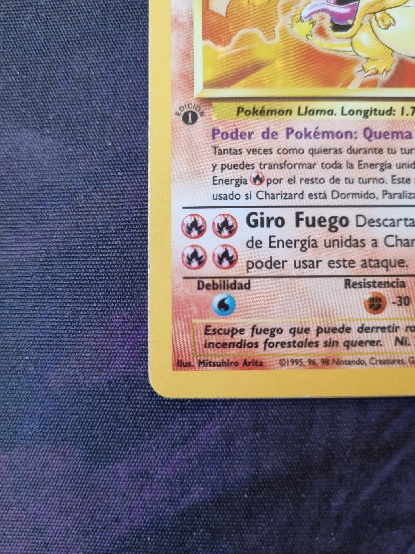 Charizard 1era Edición - 4/102 Base Set 1999 Holo Rare - Español