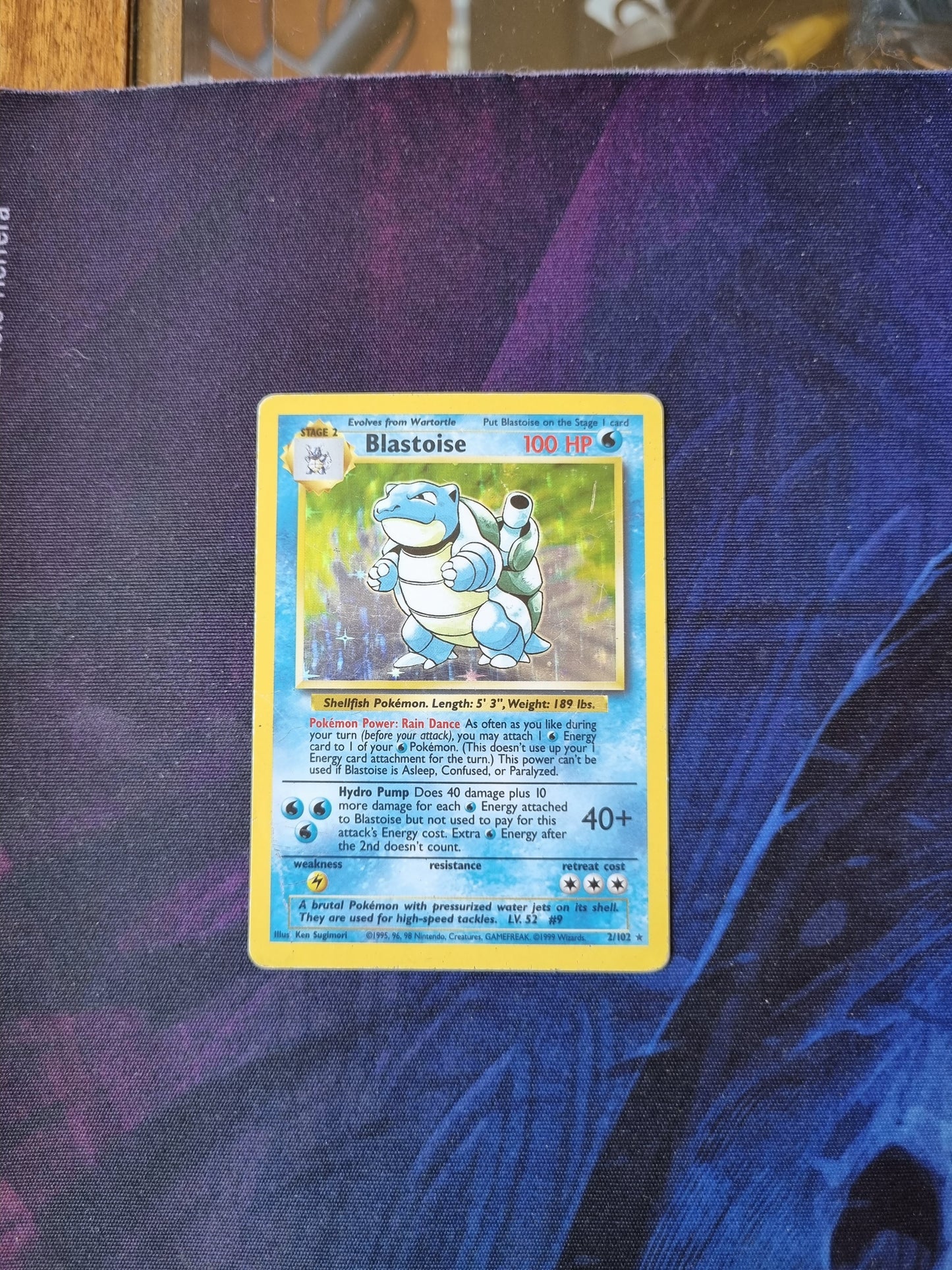 Blastoise - 2/102 Base Set Holo Rare - Inglés