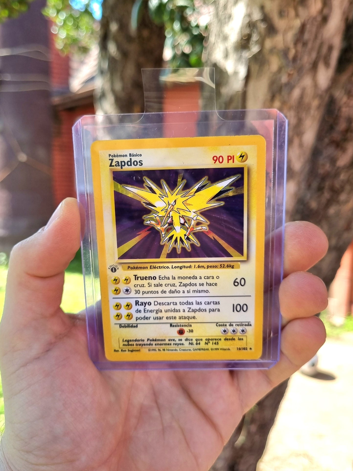 Zapdos 1era Edición - 16/102 Base Set 1999 Holo Rare - Español