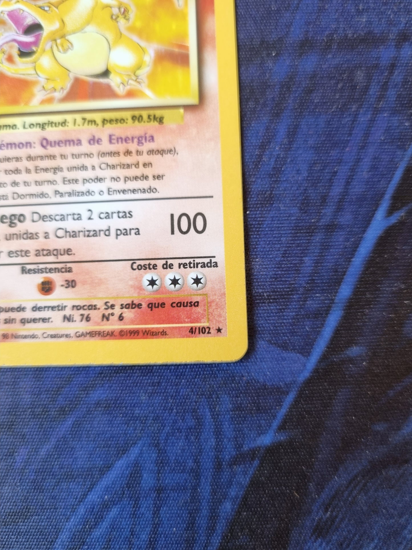 Charizard 1era Edición - 4/102 Base Set 1999 Holo Rare - Español