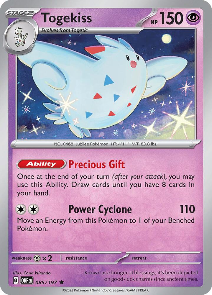 Togekiss - Obsidian Flames 085/197 Rare
