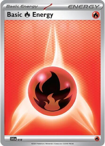 Fire Energy SV 018 Reverse Holo - Black Bolt & White Flare