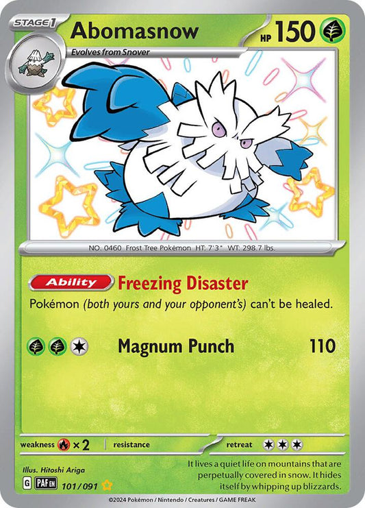 Abomasnow - Paldean Fates 101/091 Shiny Rare