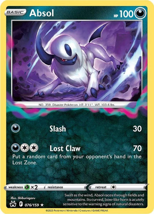 Absol - Crown Zenith 076/159 Holo Rare