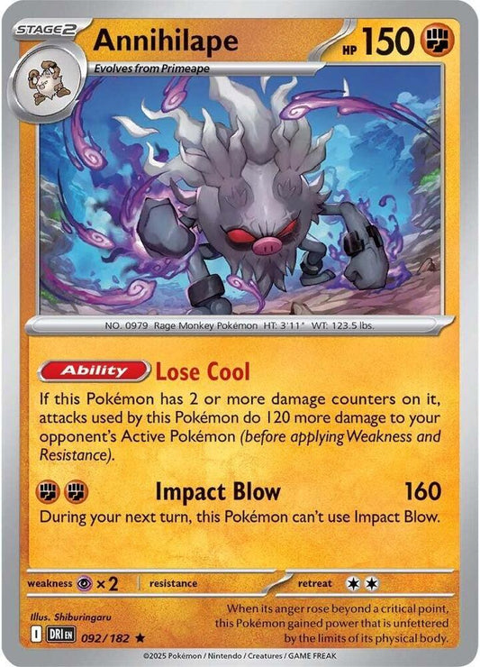 Annihilape - Destined Rivals 092/182 Holo Rare