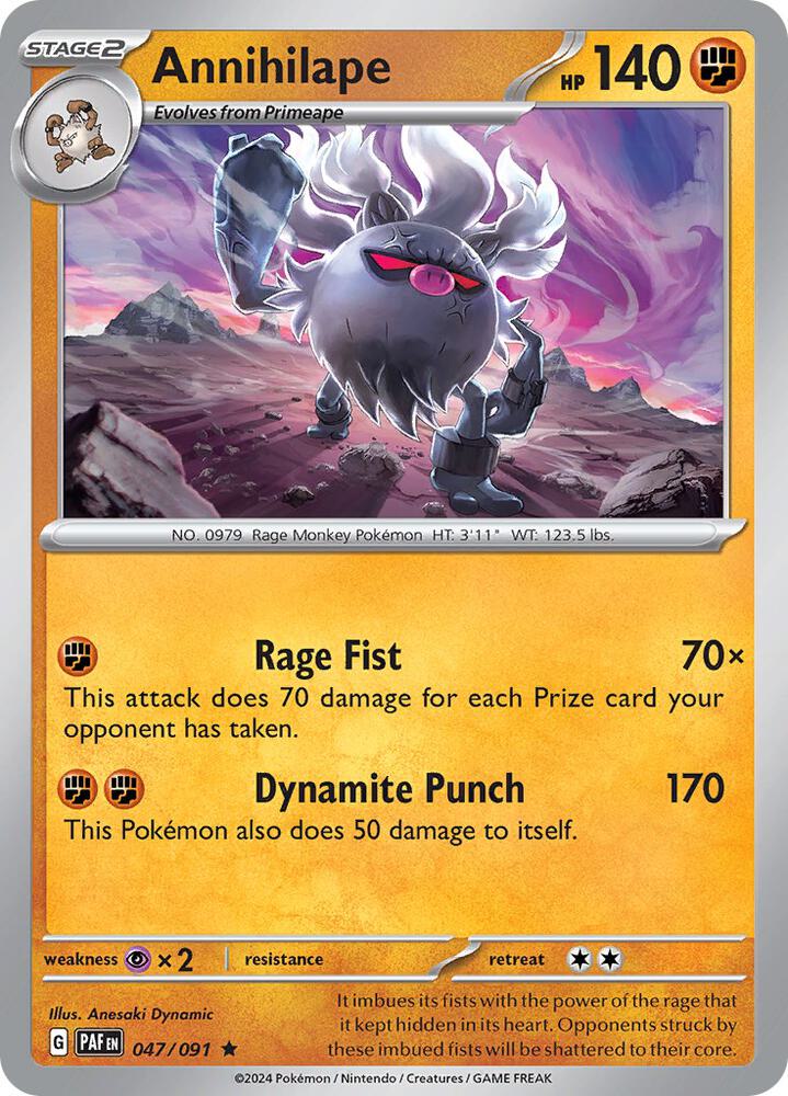 Annihilape - Paldean Fates 047/091 Rare