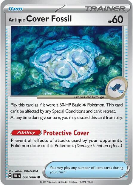 Antique Cover Fossil - Black Bolt 080/086 Common