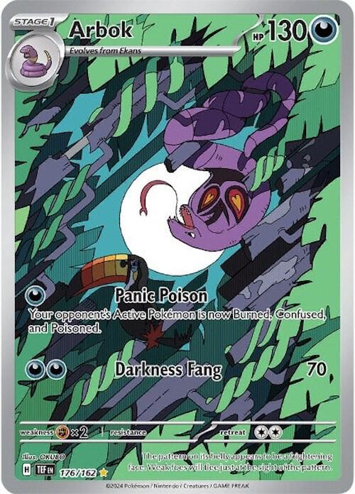 Arbok - 176/162 Temporal Forces Illustration Rare