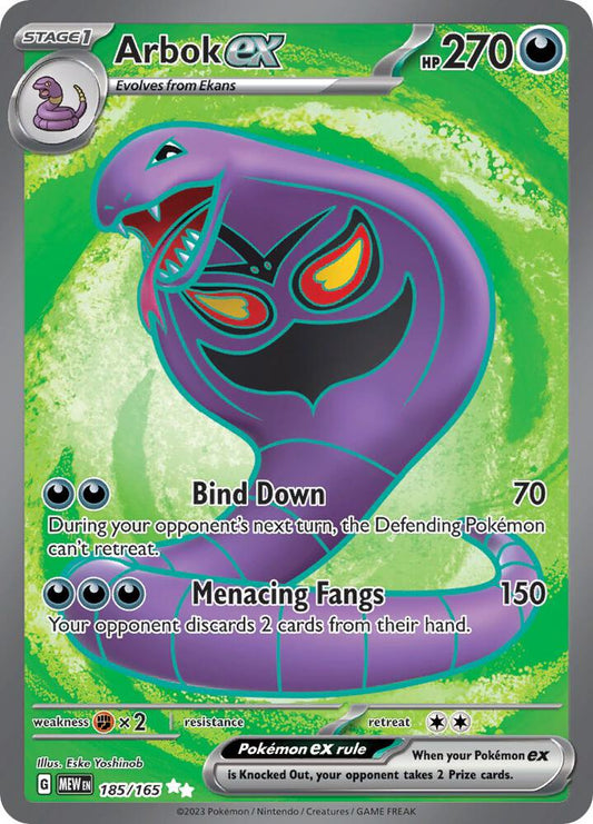 Arbok ex - 185/165 Scarlet & Violet 151 Ultra Rare