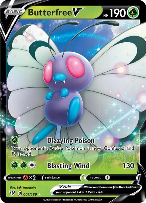 Butterfree V Darkness Ablaze 001/189 Ultra rare