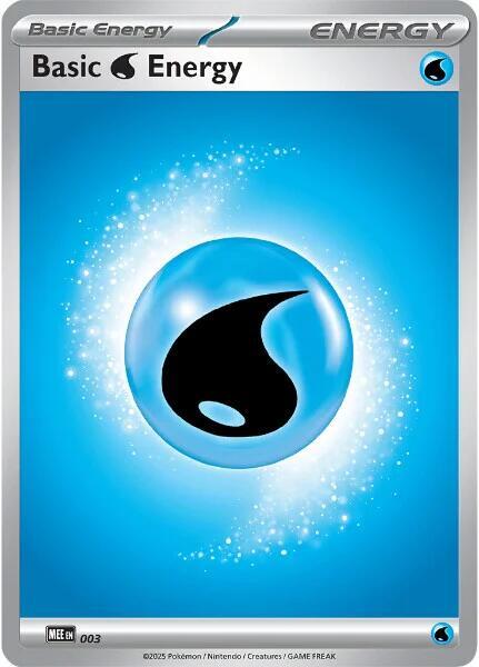 Basic Water Energy - 003 Mega Evolution Reverse Holo