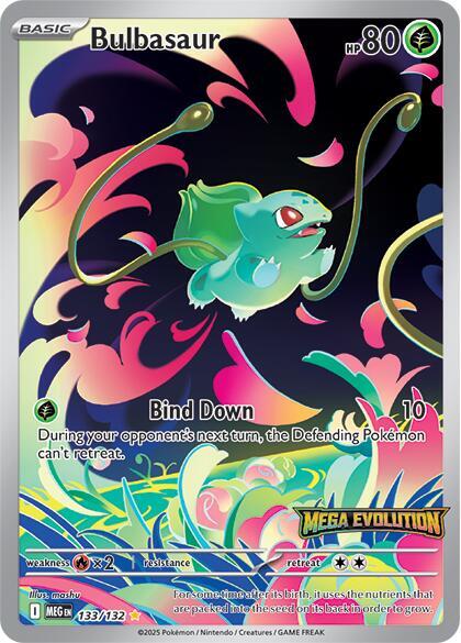 Bulbasaur - 133/132 (Mega Evolution Stamped) Sellada - Inglés