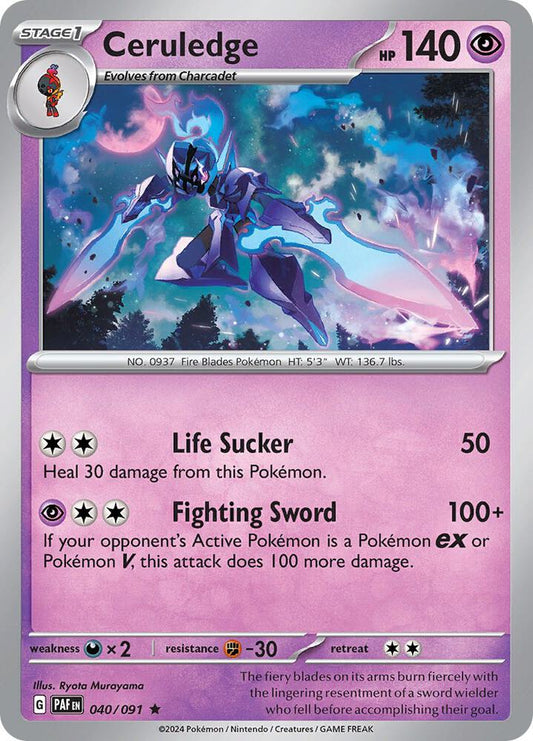 Ceruledge - Paldean Fates 040/091 Holo Rare