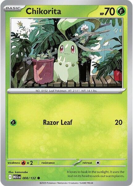 Chikorita - 008/132 Mega Evolution Common