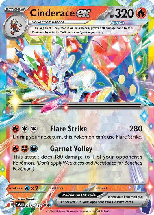 Cinderace ex - 038/217 Ascended Heroes