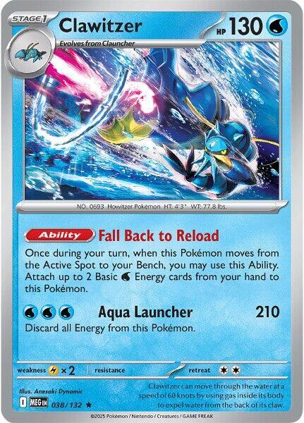 Clawitzer - 038/132 Mega Evolution Rare