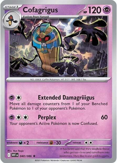 Cofagrigus - White Flare 040/086 Holo Rare