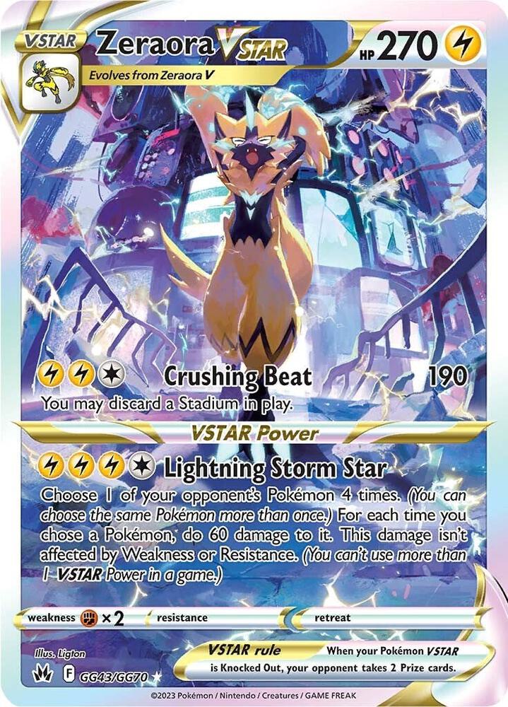 Zeraora VSTAR - GG43/GG70 Crown Zenith