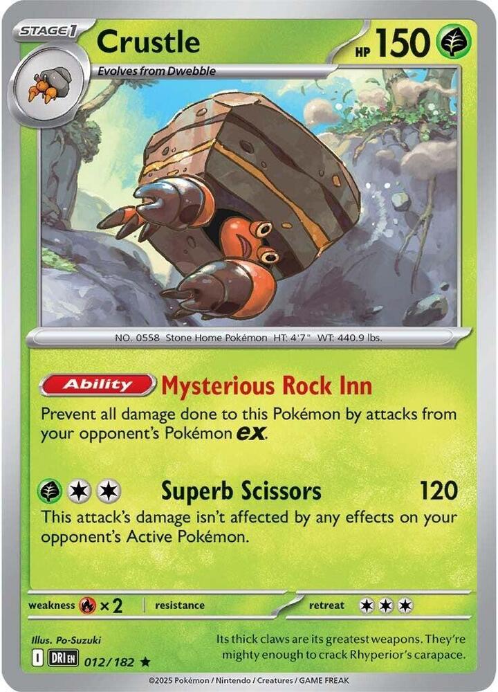 Crustle - Destined Rivals 012/182 Holo Rare