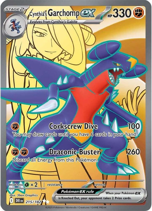 Cynthia's Garchomp ex - 215/182 Destined Rivals Ultra Rare