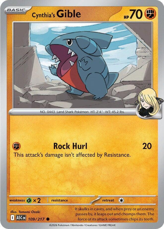Cynthia's Gible - 109/217 Ascended Heroes