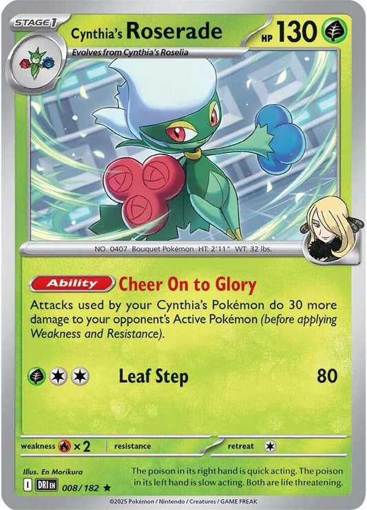 Cynthia's Roserade - Destined Rivals 008/182 Holo Rare