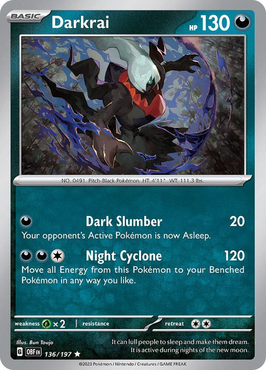 Darkrai - Obsidian Flames 136/197 Holo Rare