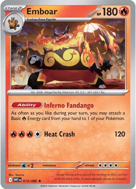 Emboar - White Flare 013/086 Holo Rare