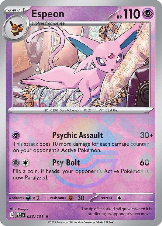 Espeon - Prismatic Evolutions 033/131 Poke Ball Holo