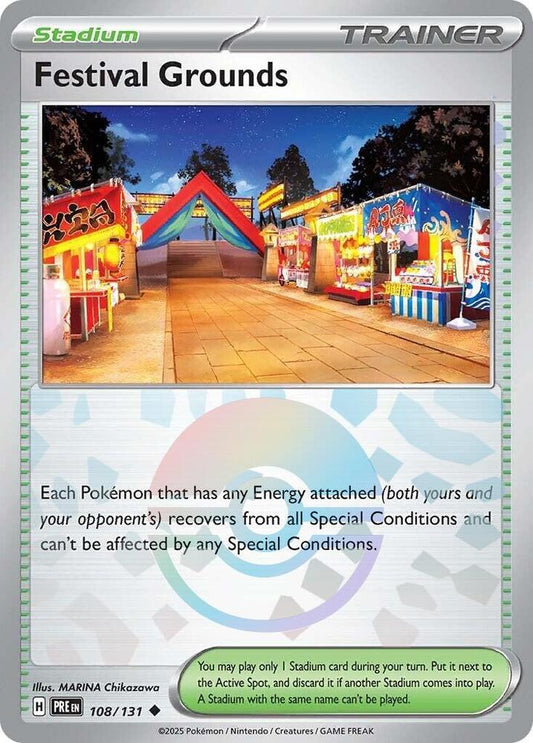 Festival Grounds - 108/131 Prismatic Evolutions Poke Ball Holo