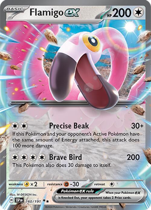 Flamigo EX - Surging Sparks 160/191 Double Rare