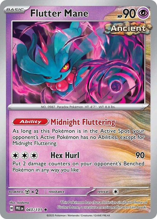 Flutter Mane - Prismatic Evolutions 043/131 Holo Rare