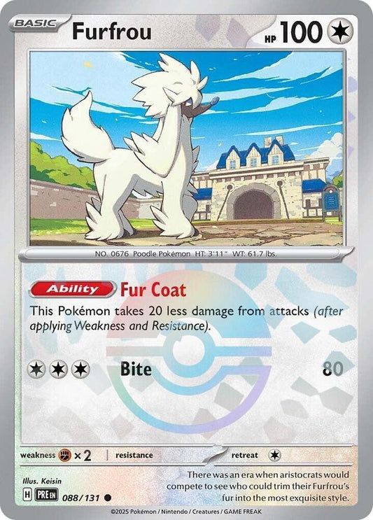 Furfrou - Prismatic Evolution 088/131 Poke Ball Holo