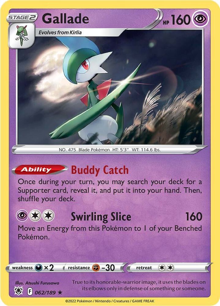 Gallade - 062/189 Astral Radiance Holo Reverse