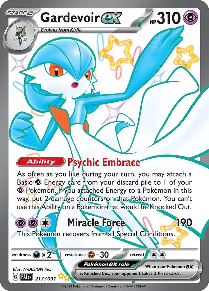 Gardevoir ex - 217/091 Paldean Fates