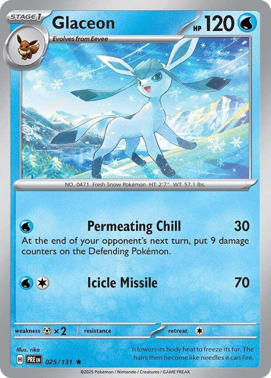 Glaceon - Prismatic Evolutions 025/131 Rare
