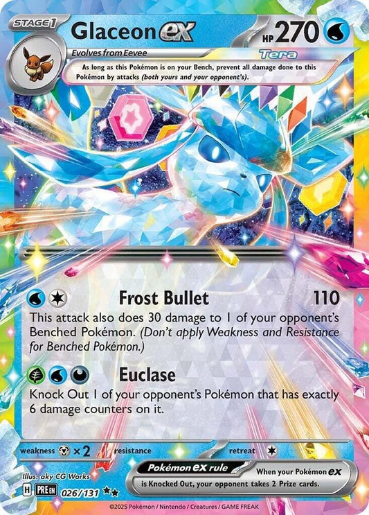 Glaceon ex - 026/131 Prismatic Evolutions Double Rare
