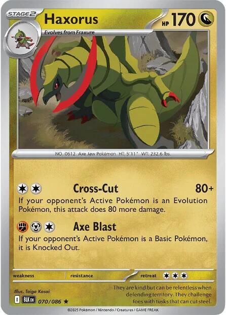 Haxorus - 070/086 Black Bolt Rare