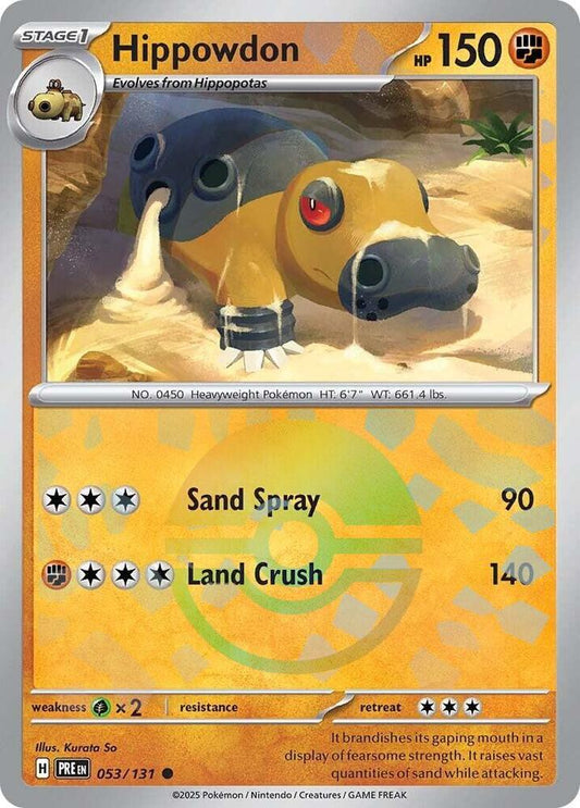Hippowdon - Prismatic Evolutions 053/131 Poke Ball Holo